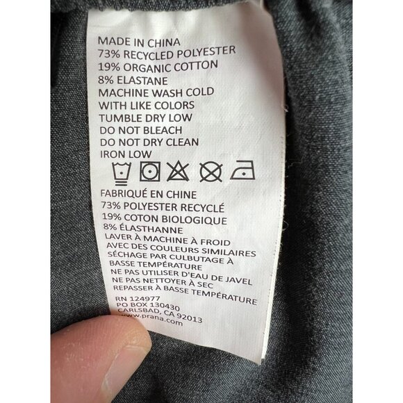 Prana Women's Mariya Shorty Shorts Dark Charcoal Gray Size Large SPF 50+ Stretch - Picture 10 of 12